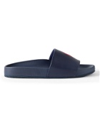 POLO RALPH LAUREN - Cayson Logo-Embroidered Rubber Slides - Blue