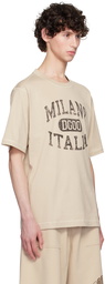 Dolce&Gabbana Beige DG Logo Print T-Shirt