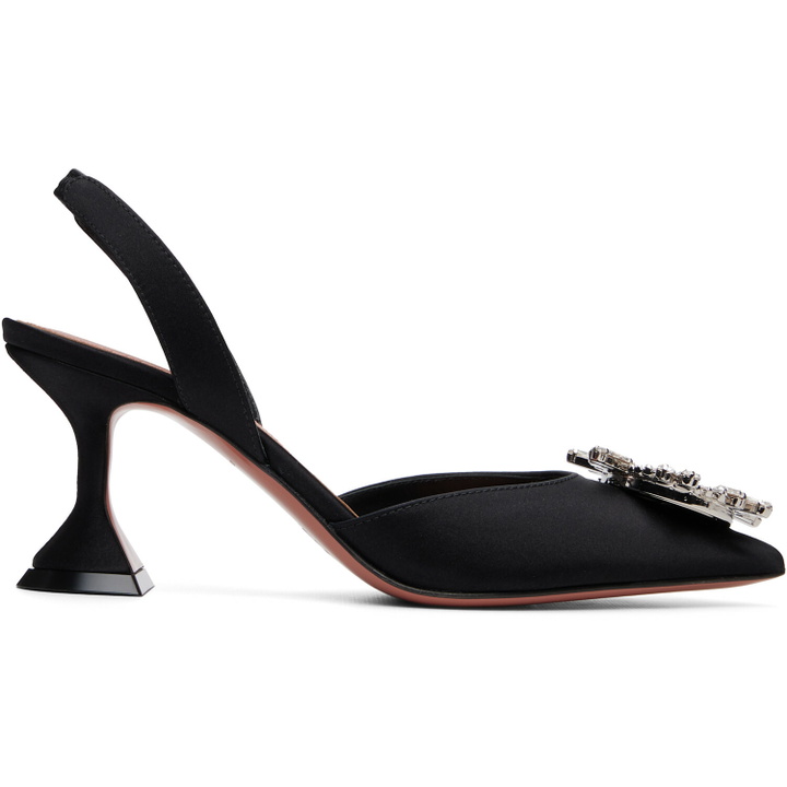 Photo: Amina Muaddi Black Begum Sling 70 Heels