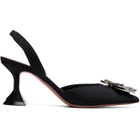 Amina Muaddi Black Begum Sling 70 Heels