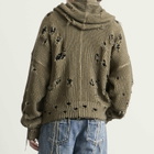 Thug Club Men's Distressed Knitted Hoodie in Beige