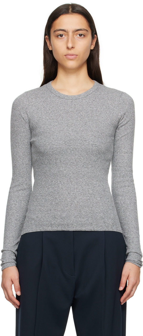 rag & bone Gray Essential Long Sleeve T-Shirt
