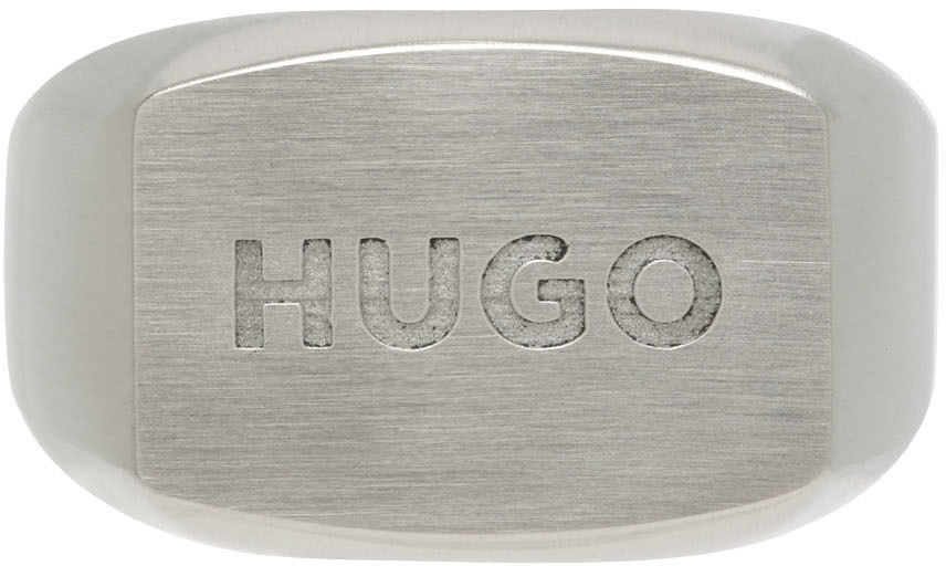 Hugo Boss Ring Hugo Silver Logo Ring Hugo Boss