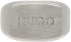 Hugo Silver Logo Ring