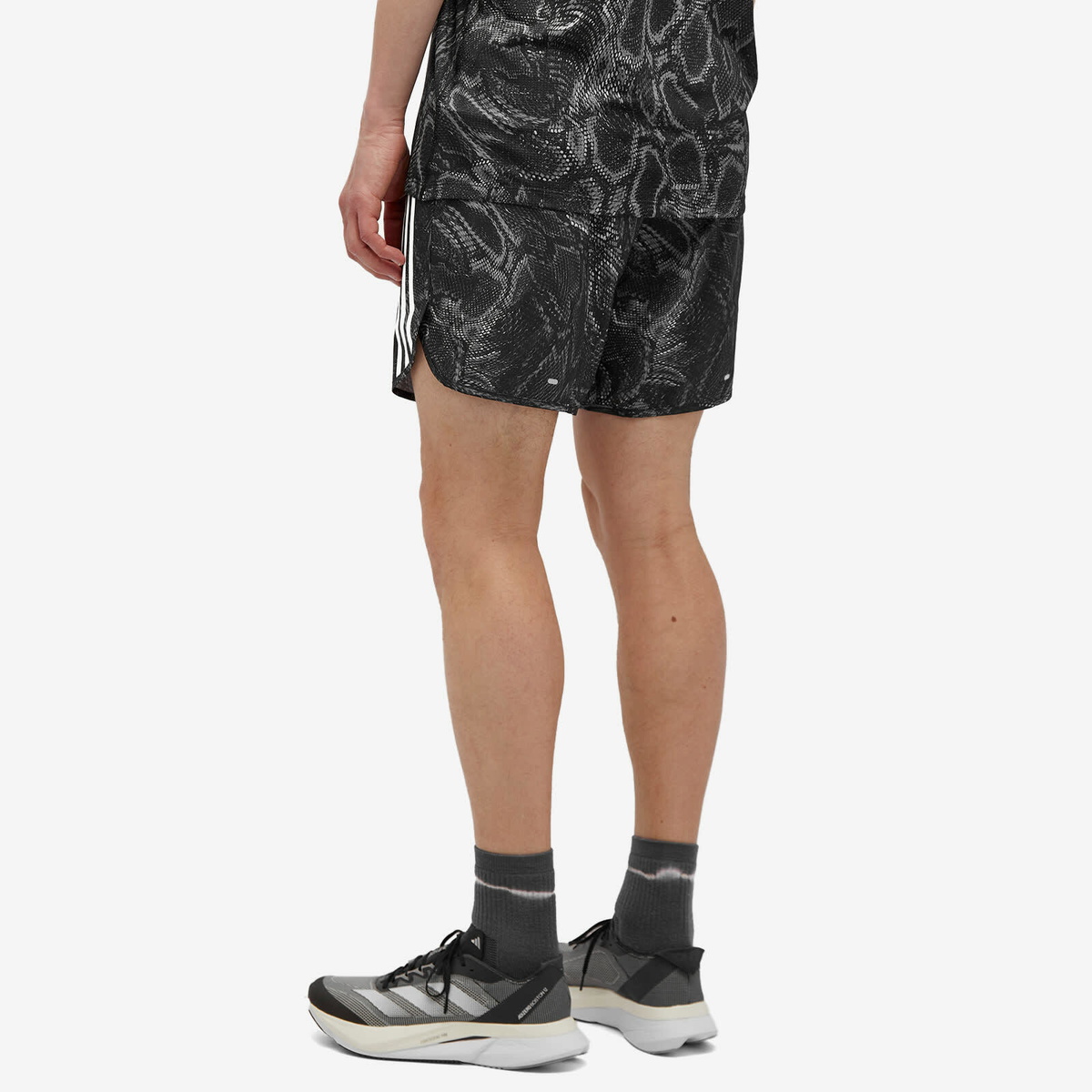 Adidas Running Men's Adidas OTR E AOP Short in Black Adidas Running