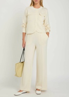 Varley The Wide Leg 30 Pintuck Jersey Sweatpants Cream