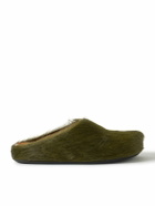 Marni - Fussbett Calf Hair Slippers - Green