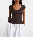 Joseph Saba ribbed-knit cotton-blend T-shirt