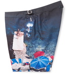 Orlebar Brown - Bulldog Mid-Length Printed Swim Shorts - Men - Blue