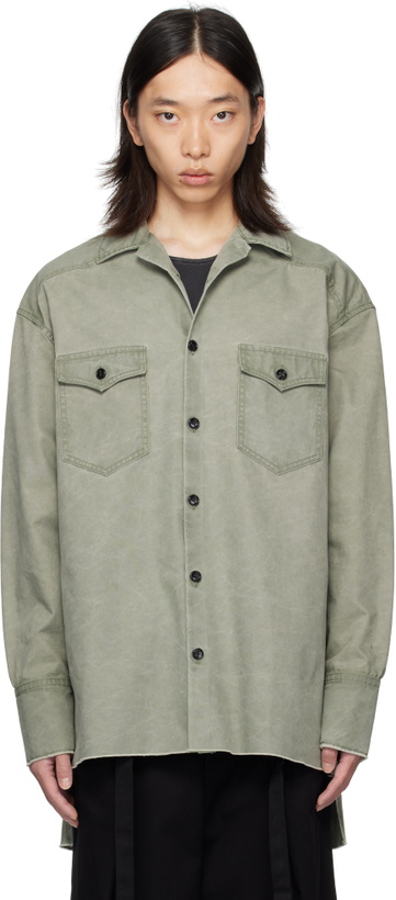 Photo: Ann Demeulemeester Green Antoine High Comfort Long Shirt