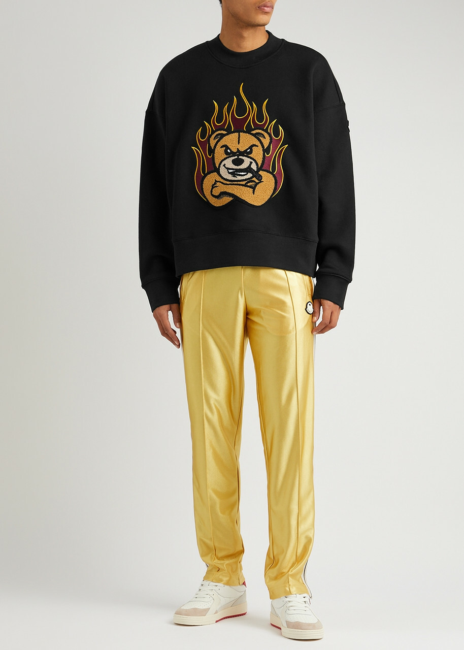Moncler Genius 8 Moncler Palm Angels Logo Cotton Sweatshirt Black