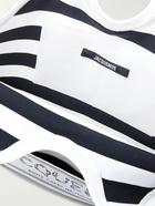 Jacquemus - Le Sac Marcel Logo-Appliquéd Striped Stretch-Knit Tote Bag