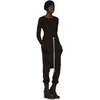 Rick Owens Black Merino Drawstring Lounge Pants