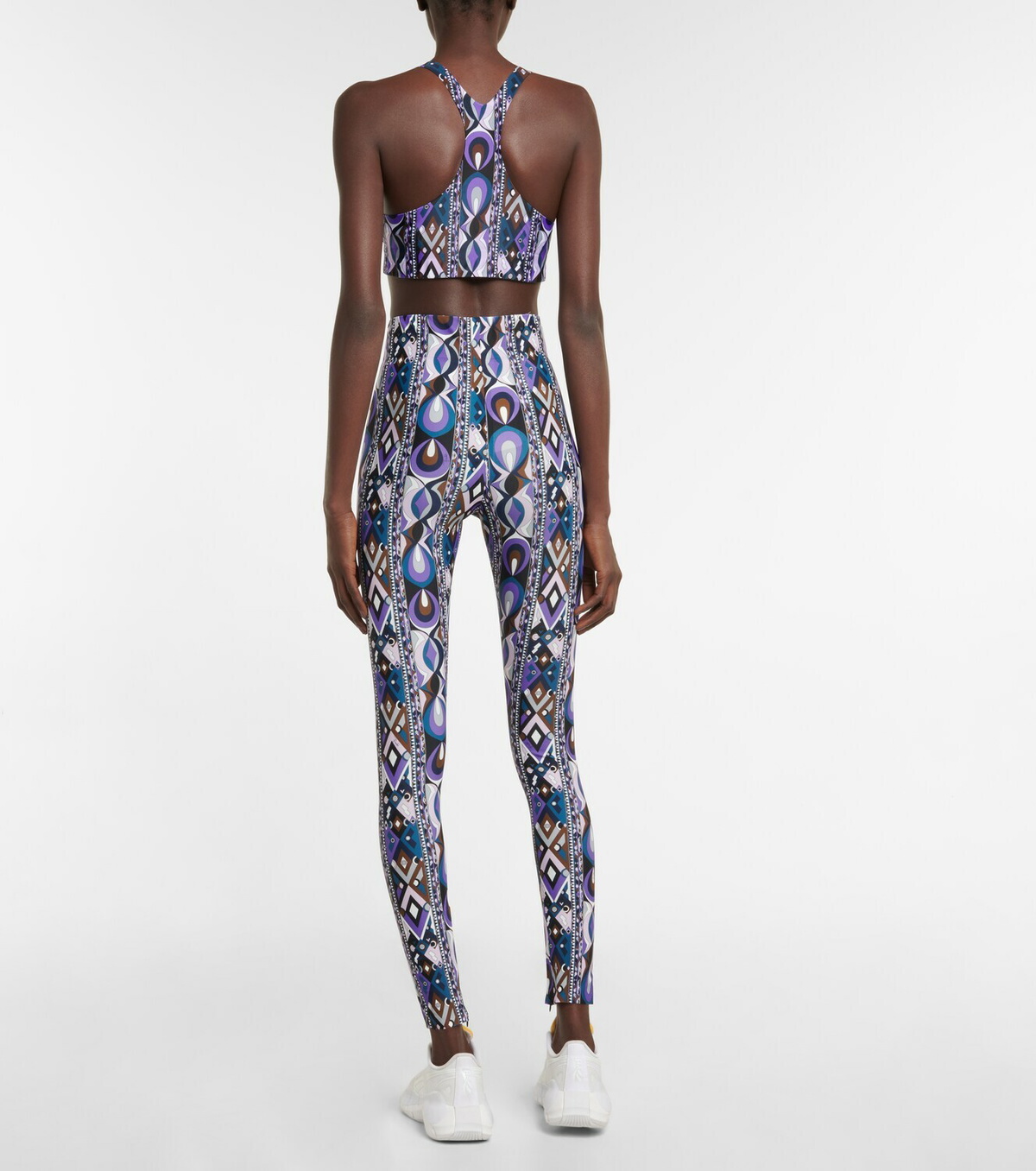 Pucci - Printed racerback sports bra