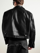 Rick Owens - Cropped Buckled Leather Jacket