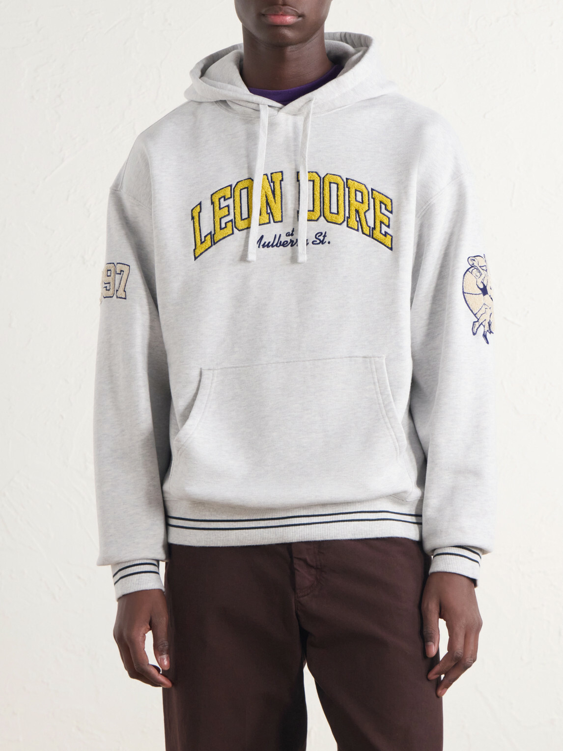 Aimé Leon Dore - Logo-Appliqué Cotton-Jersey Hoodie - Gray