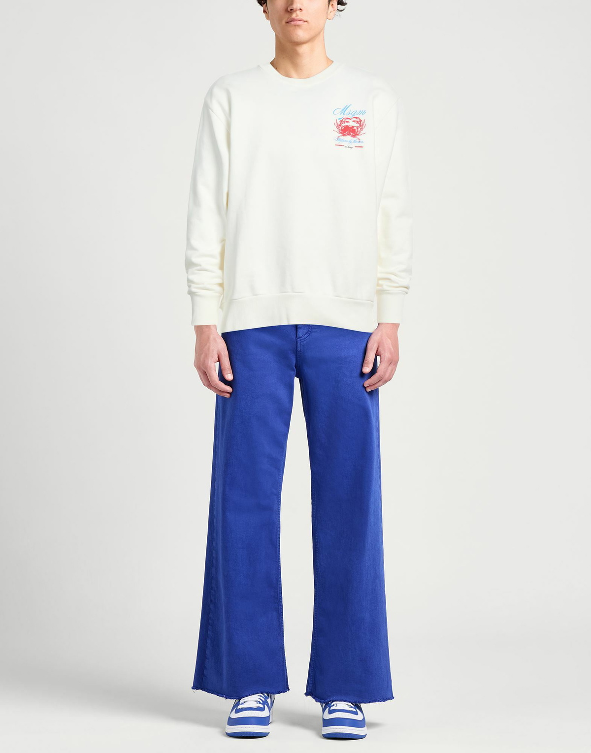 Msgm Mens Sweatshirt in White