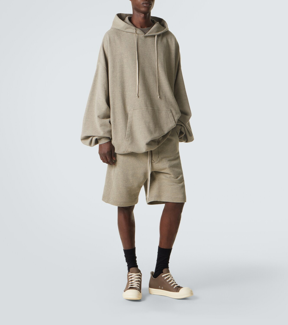 Rick Owens DRKSHDW Hun cotton-blend jersey hoodie