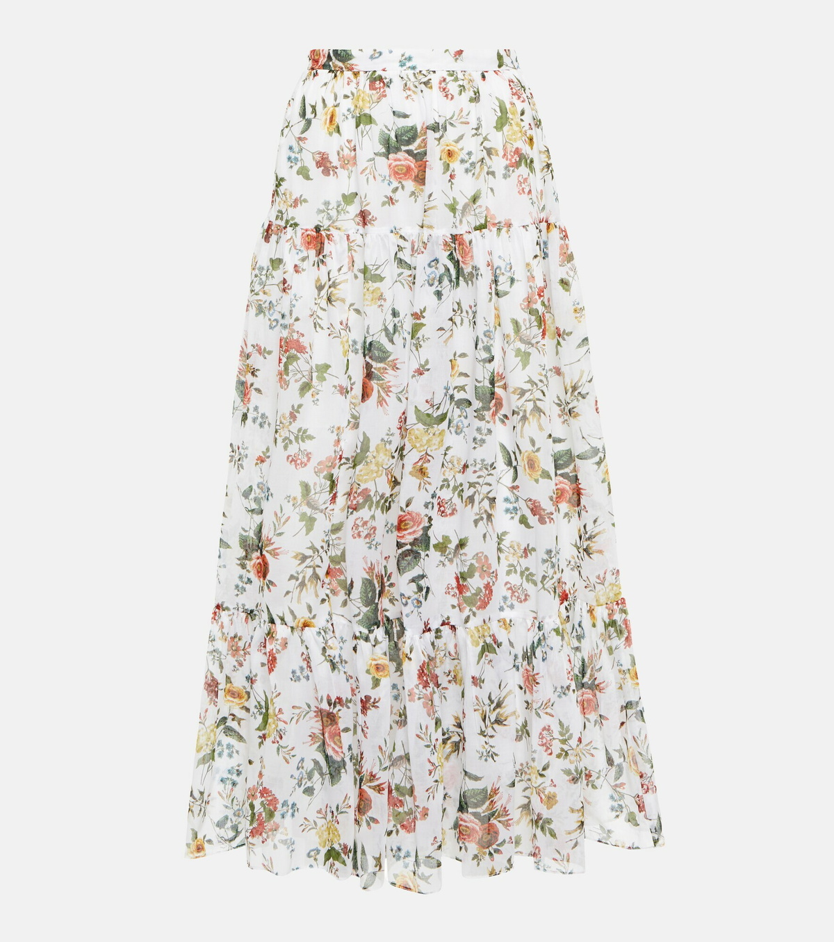 【Erdem】 Olympiaプリントコットンミディスカート Erdem - Vacation Olympia floral midi skirt Erdem