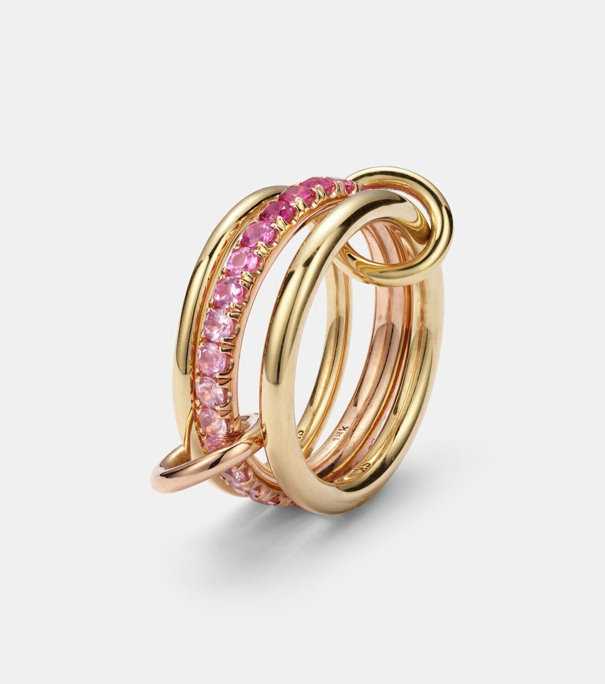 Spinelli Kilcollin Petunia 18kt gold and 18kt rose gold ring with sapphires
