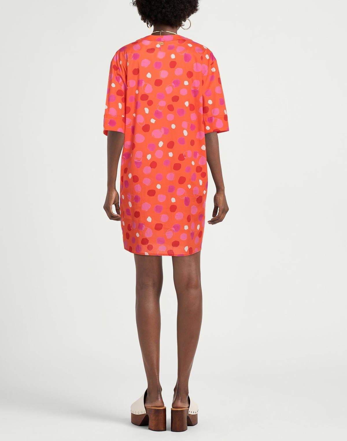 Manila Grace Womens Mini dress in Orange