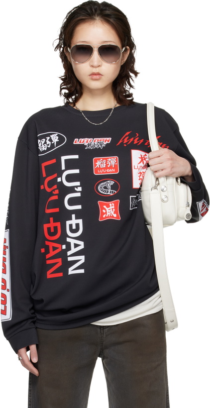 Photo: LU'U DAN Black Oversized Long Sleeve T-shirt