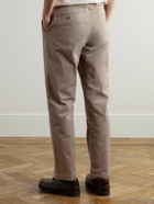 Sunspel - Straight-Leg Cotton-Drill Trousers - Brown