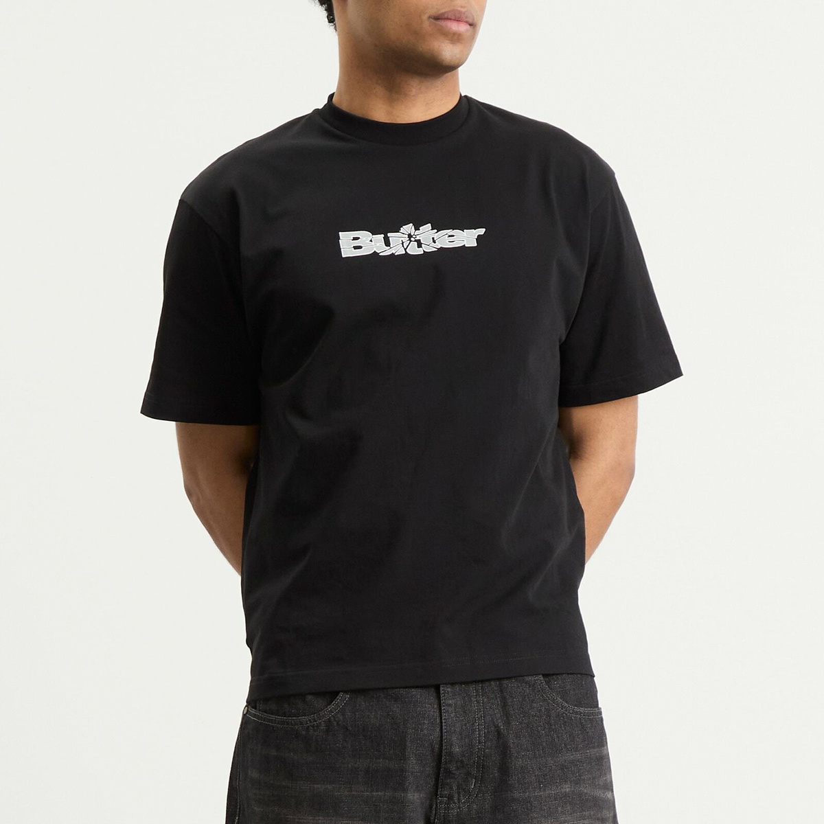 Butter Goods Men's Smashed Logo T-Shirt in Black