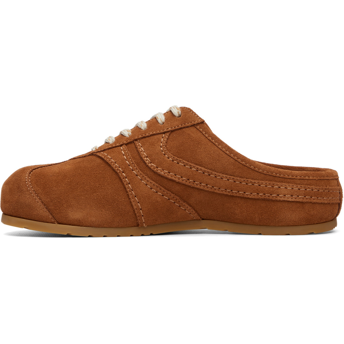 Dries Van Noten Tan Suede Mule Loafers
