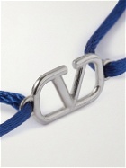 Valentino - Valentino Garavani Silver-Tone and Cord Bracelet