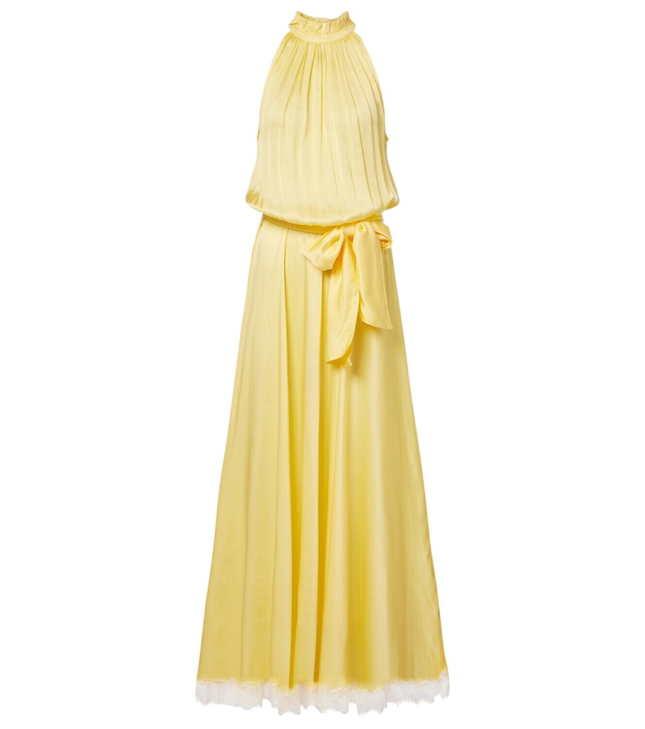 Photo: Poupette St Barth Nina halterneck satin maxi dress