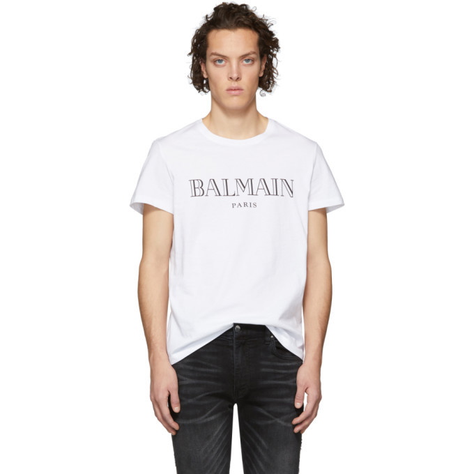 Photo: Balmain White Logo T-Shirt