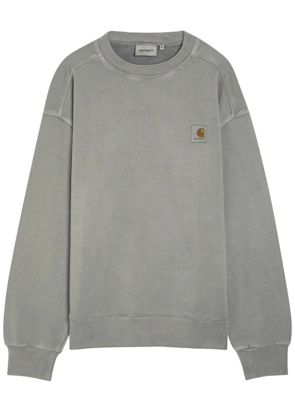 Photo: Carhartt Wip Nelson Logo Cotton Sweatshirt Grey