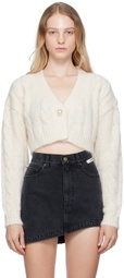KIMHĒKIM White Pearl Button Cardigan