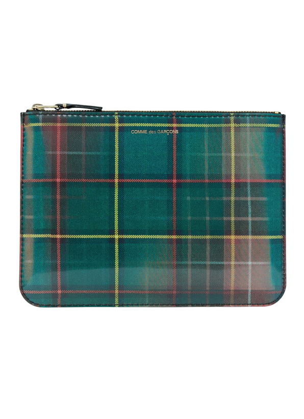Photo: Comme des Garçons Wallet Lenticular Tartan Large Pouch