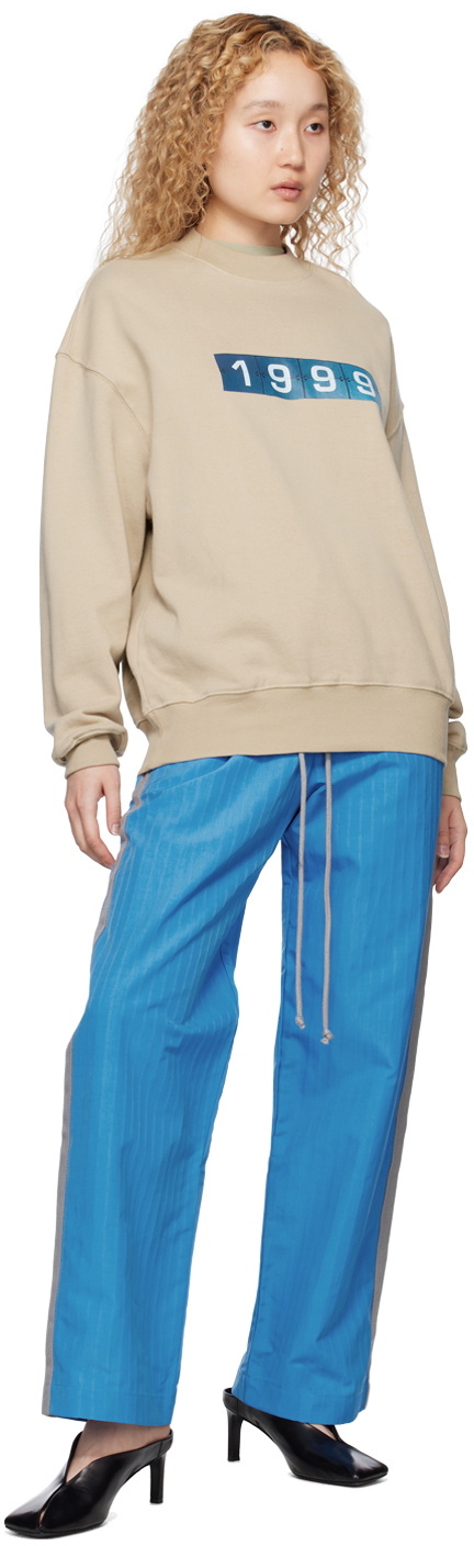 Song for the Mute SSENSE Exclusive Beige 'Blue 1999' Sweatshirt