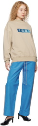 Song for the Mute SSENSE Exclusive Beige 'Blue 1999' Sweatshirt