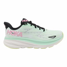 Hoka Light Green And Pink Clifton Sneakers