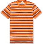 Albam - Striped Cotton-Jersey T-Shirt - Orange