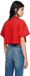 AMI Alexandre Mattiussi Red 'Cœur Sacré' T-Shirt
