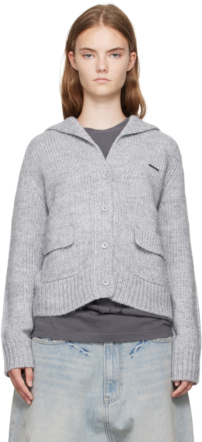 We11done Gray Sailor Cardigan