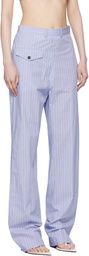 Pushbutton Blue Stripe Front Pocket Lounge Pants