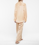 Asceno - London silk satin pajama shirt