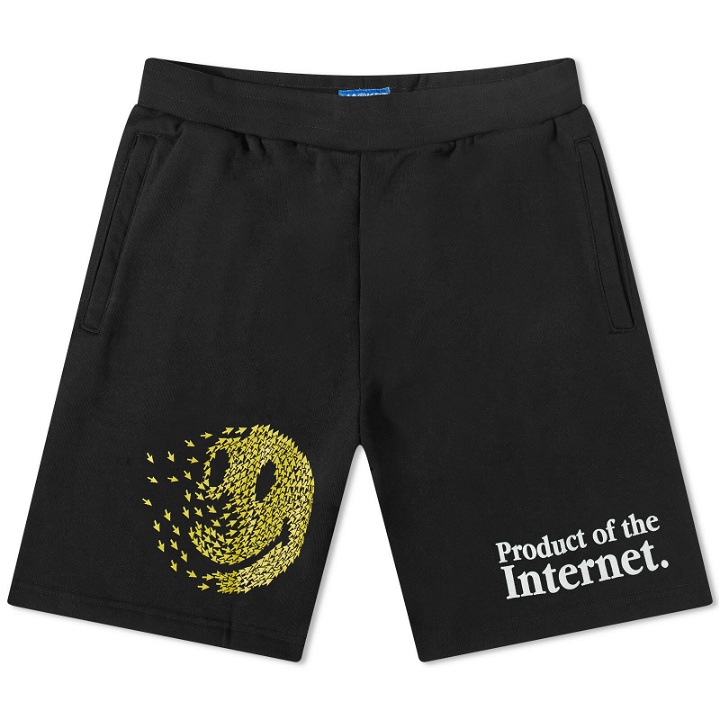 Photo: MARKET Men's Smiley Product Of The Internet Sweat Short in Black