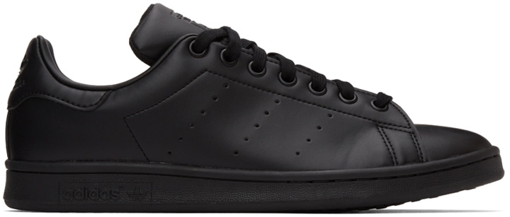 Photo: adidas Originals Black Vegan Leather Stan Smith Sneakers