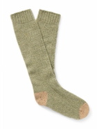 Johnstons of Elgin - Ribbed Donegal Cashmere-Blend Socks