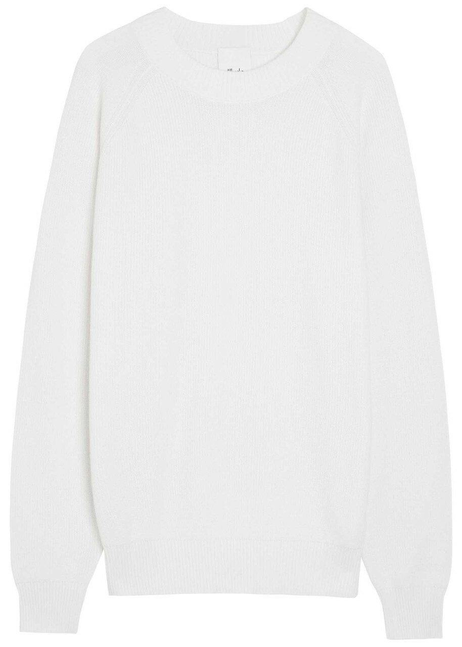 Allude Cotton and Cashmere-blend Jumper White