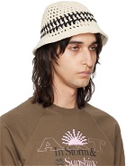 Kijun Off-White Crochet Bucket Hat