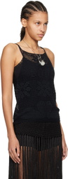 Bode Black Mansfield Tank Top