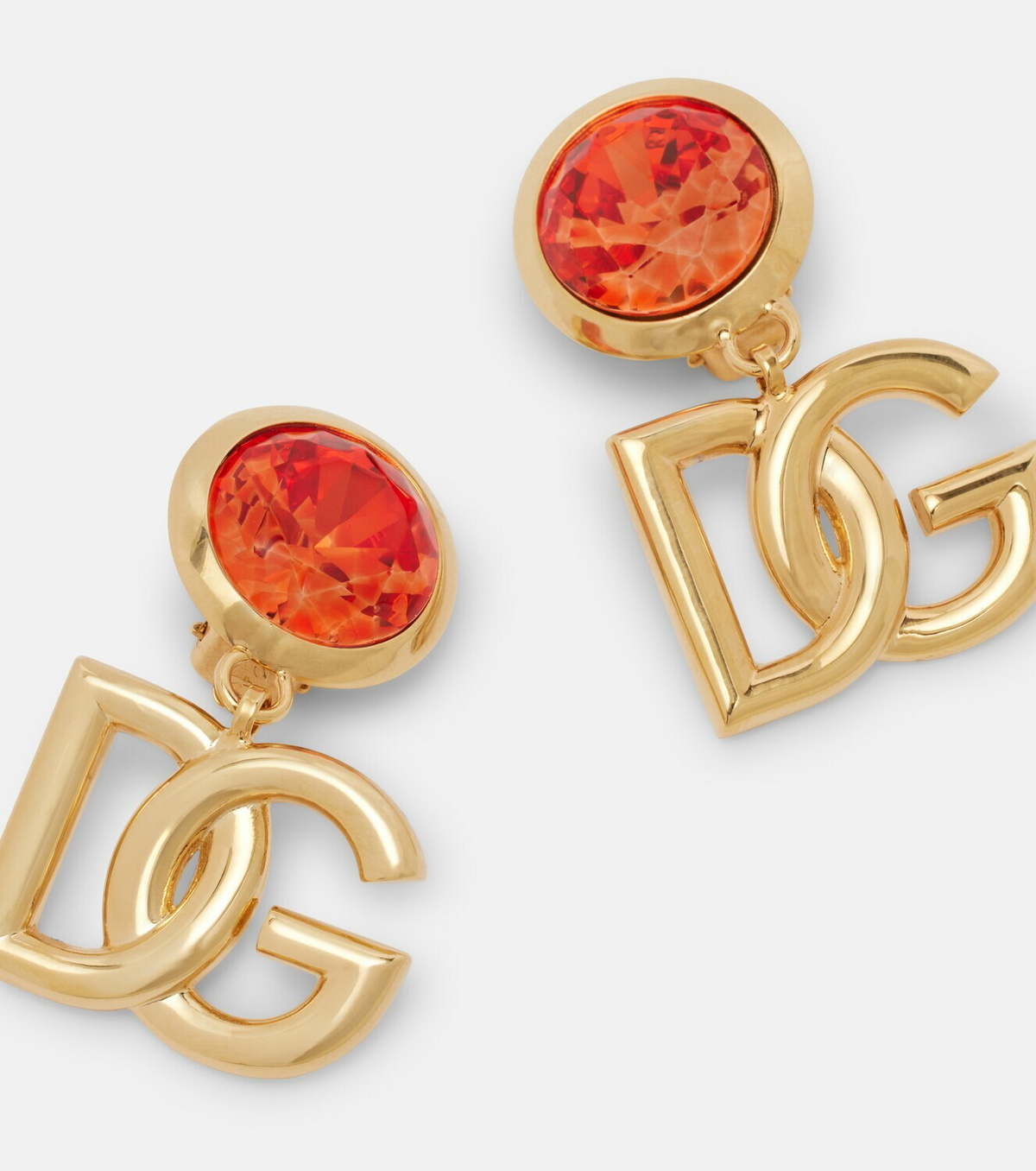Dolce&Gabbana DG embellished clip-on earrings